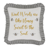 Embroidered Bee Honey Pillow-Lange General Store