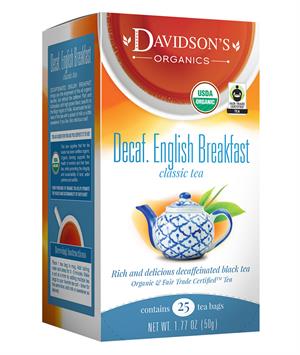 English Breakfast Decaffeinated Organic Tea 25 bag box-Lange General Store