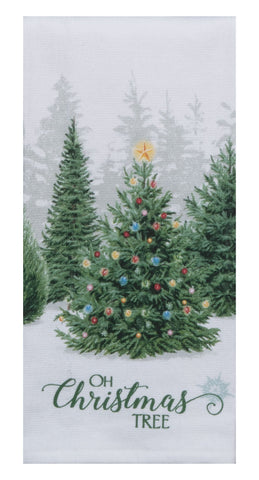 Evergreen Forever Christmas Tree Terry Towel-Lange General Store