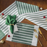 Evergreen Stripe Placemats-Lange General Store