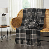 Exton Black Tan Plaid Throw-Lange General Store