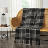 Exton Black Tan Plaid Throw-Lange General Store