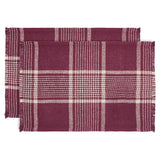 Exton Burgundy Plaid Placemat Set of 2-Lange General Store