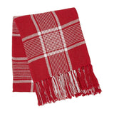 Exton Red Plaid Throw-Lange General Store