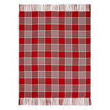 Exton Red Plaid Throw-Lange General Store