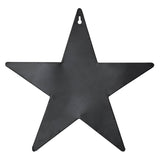 Faceted Metal Star Black Wall Hanging w/Pocket-Lange General Store