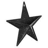 Faceted Metal Star Black Wall Hanging w/Pocket-Lange General Store