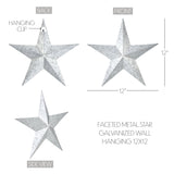 Faceted Metal Star Galvanized - Multipe Sizes-Lange General Store