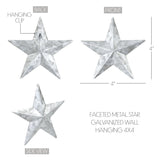 Faceted Metal Star Galvanized - Multipe Sizes-Lange General Store