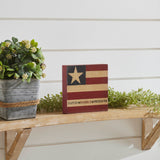 Faith Family Freedom on Flag Block Sign-Lange General Store