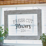 Farmhouse Framed Sign - Fresh Cut Flowers-Lange General Store