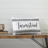 Farmstead Black Applique Pillow-Lange General Store