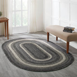 Farmstead Black Collection Braided Rugs - Oval - Lange General Store