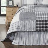 Farmstead Black Grain Sack Bed Skirt-Lange General Store