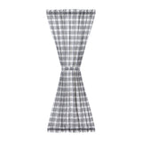 Farmstead Black Plaid Door Panel Curtain-Lange General Store