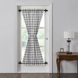 Farmstead Black Plaid Door Panel Curtain-Lange General Store