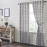 Farmstead Black Plaid Panel Curtains-Lange General Store