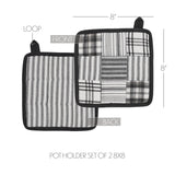 Farmstead Black Pot Holder Set of 2-Lange General Store