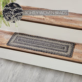 Farmstead Black Rectangle Stair Tread Latex Rug-Lange General Store