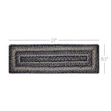 Farmstead Black Rectangle Stair Tread Latex Rug-Lange General Store