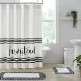 Farmstead Black Stripe Shower Curtain-Lange General Store