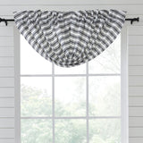 Farmstead Black Ticking Stripe Balloon Valance-Lange General Store