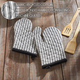 Farmstead Black Ticking Stripe Oven Mitt Set of 2-Lange General Store