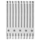 Farmstead Black Ticking Stripe Woven Throw-Lange General Store