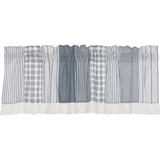 Sawyer Mill Blue Patchwork Valance-Lange General Store