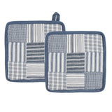 Farmstead Blue Pot Holders - Set of 2-Lange General Store