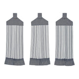 Farmstead Blue Ticking Stripe Button Loop Tea Towel Set of 3-Lange General Store