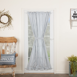 Sawyer Mill Blue Ticking Stripe Door Panel Curtain-Lange General Store