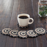 Farmstead Charcoal Braided Coasters-Lange General Store