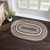 Farmstead Charcoal Collection Braided Rugs - Oval - Lange General Store