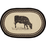 Sawyer Mill Cow Braided Oval Rug-Lange General Store