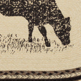 Sawyer Mill Cow Braided Oval Rug-Lange General Store