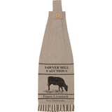 Sawyer Mill Charcoal Kitchen Towels - Cow-Lange General Store