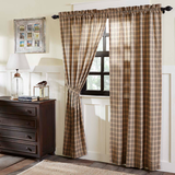 Sawyer Mill Charcoal Plaid Panel Curtains-Lange General Store