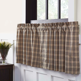 Sawyer Mill Charcoal Plaid Tier Curtains 24"-Lange General Store