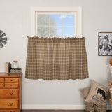 Sawyer Mill Charcoal Plaid Tier Curtains 36"-Lange General Store