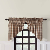 Sawyer Mill Charcoal Prairie Swag Curtains-Lange General Store