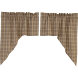 Sawyer Mill Charcoal Swag Curtains-Lange General Store