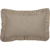 Sawyer Mill Charcoal Ticking Stripe Fabric Pillow-Lange General Store