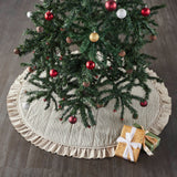 Farmstead Charcoal Ticking Stripe Tree Skirt - Lange General Store