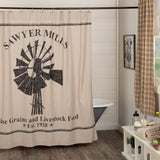 Sawyer Mill Windmill Shower Curtain-Lange General Store