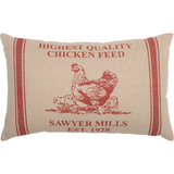 Sawyer Mill Red Hen And Chicks Pillow-Lange General Store