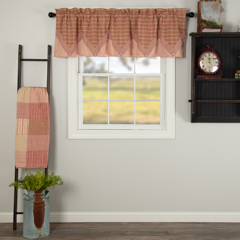 Farmstead Red Layered Valance - Lange General Store