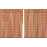 Sawyer Mill Red Plaid Tier Curtains 36"-Lange General Store