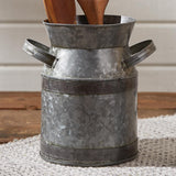 Galvanized Milk Can Utensil Crock-Lange General Store