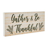 Gather & Be Thankful Wheat Stalks Sign-Lange General Store